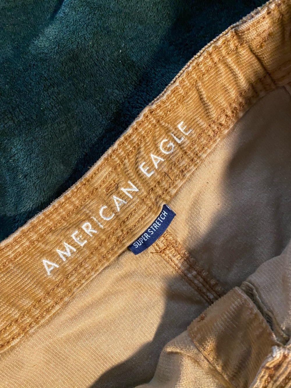 American Eagle Button-Front Corduroy Mini Skirt in Camel - Picture 2 of 3
